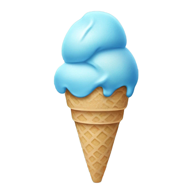 Blue ice cream  emoji