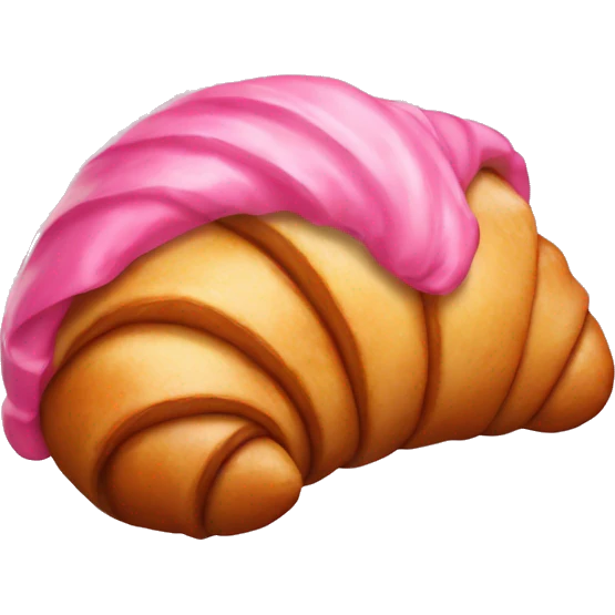 Pink croissant emoji