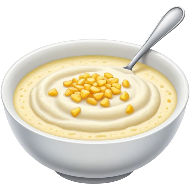 bowl of grits, cornmeal porridge emoji