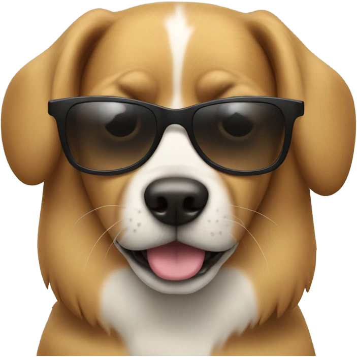 Dog wearing sunglasses  emoji