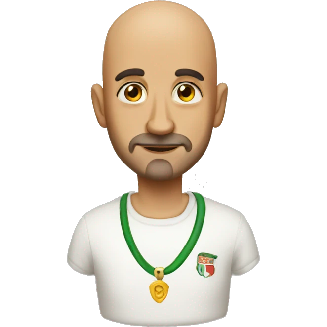 Italian bald man wearing tattoos  emoji