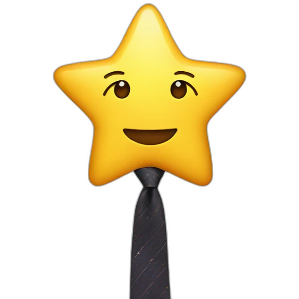 Star with tie emoji