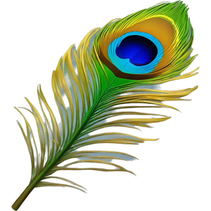 3Peacock feather upward positing emoji