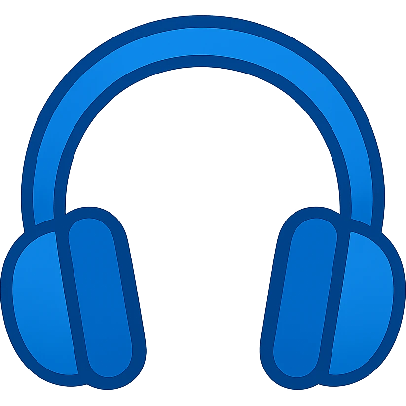 blue headphones emoji emoji