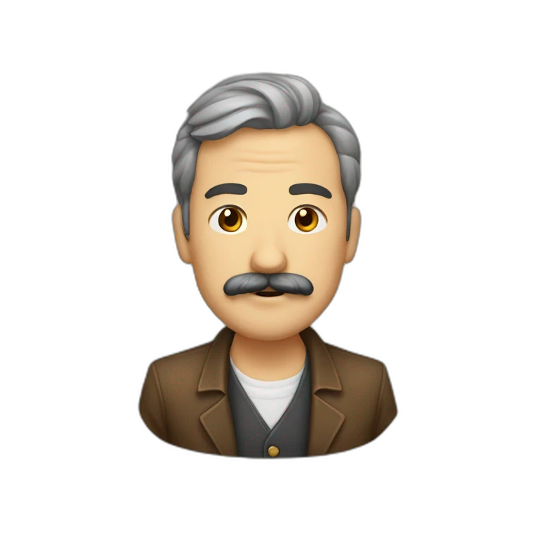 señor con bigote y baraba emoji