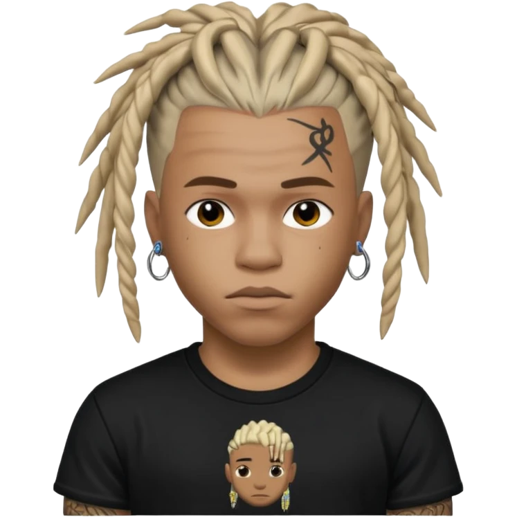 создай 3 д используя лицо XXXTENTANSION emoji