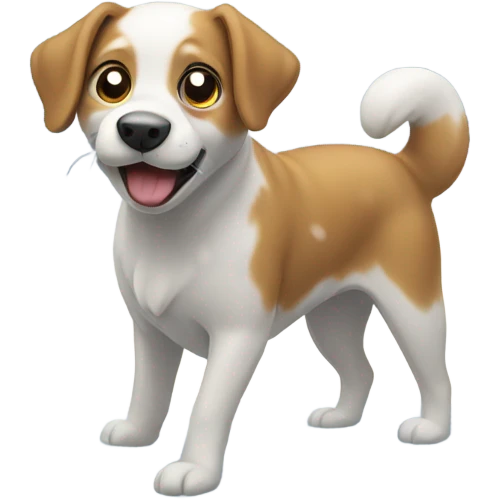 Dog playing in the snow emoji