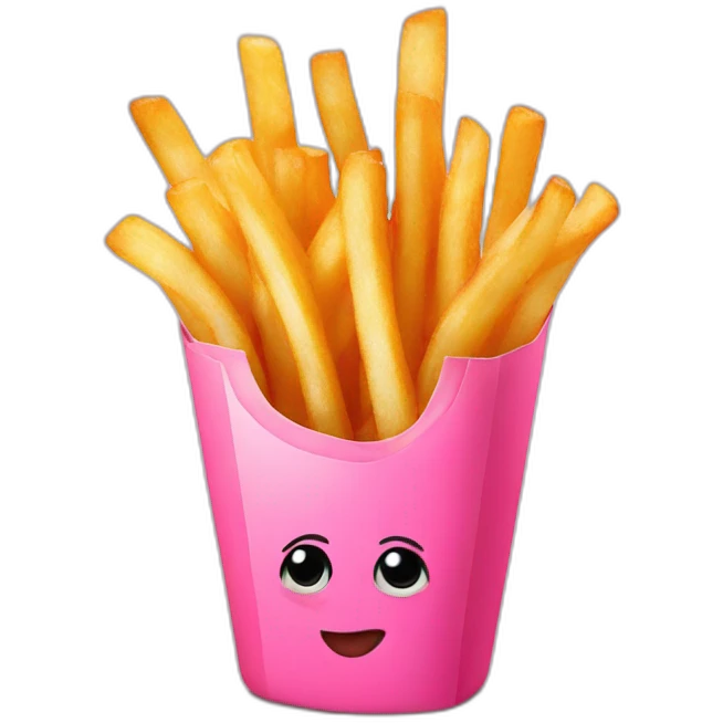 pink french fries emoji