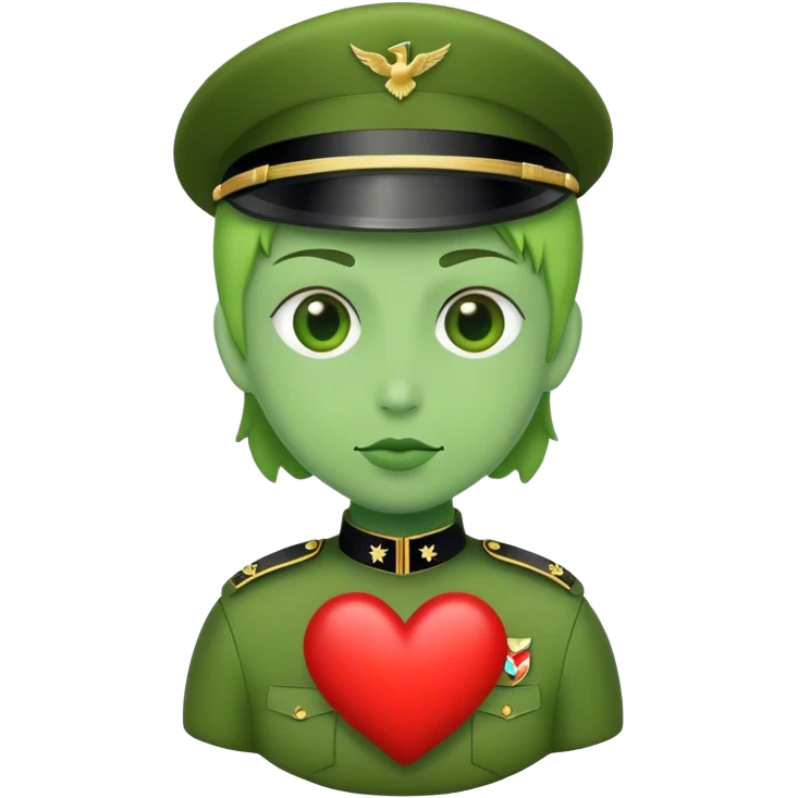 Corazón verde militar  emoji