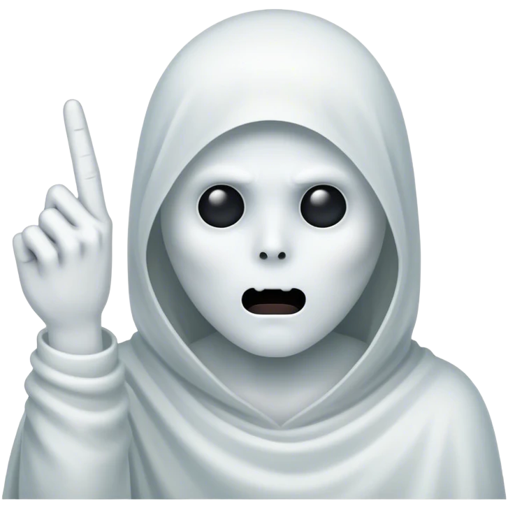 Ghost holding middle finger  emoji