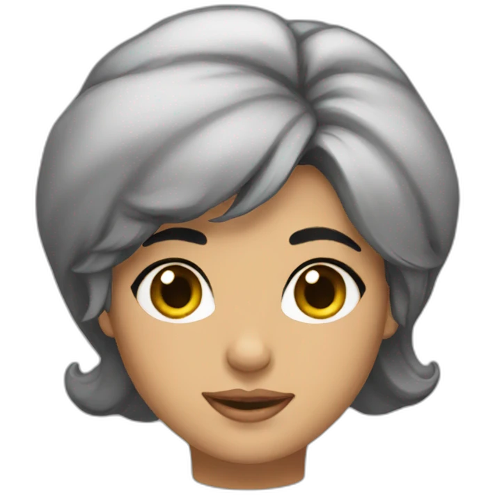 Persian auntie black hair emoji