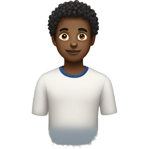 Black boy with curly hair emoji