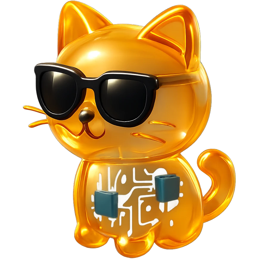 Cat wearing sunglasses emoji