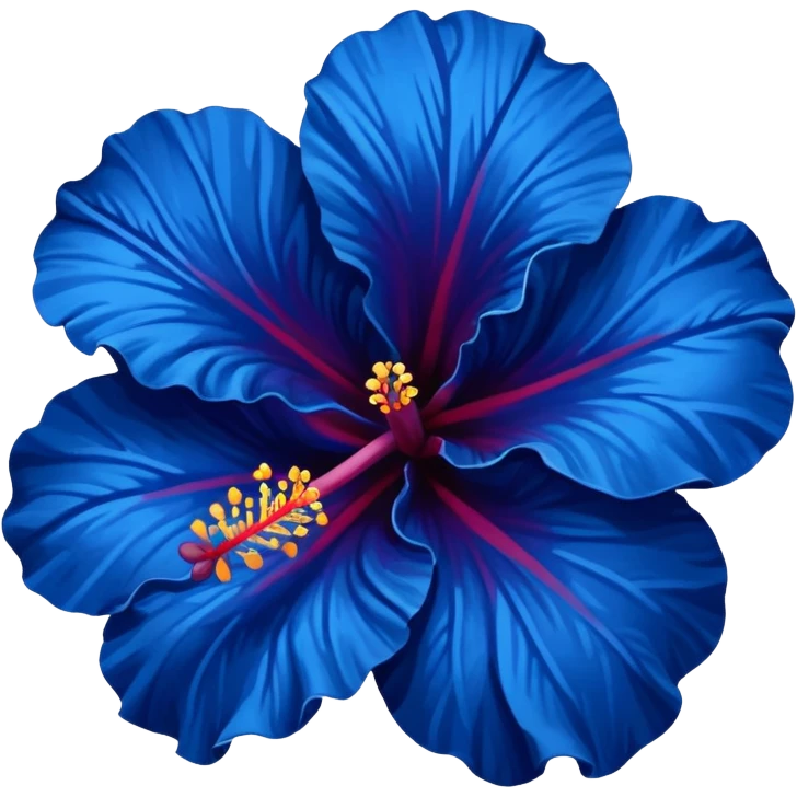 very Dark blue flower hibiscus only colour blue emoji