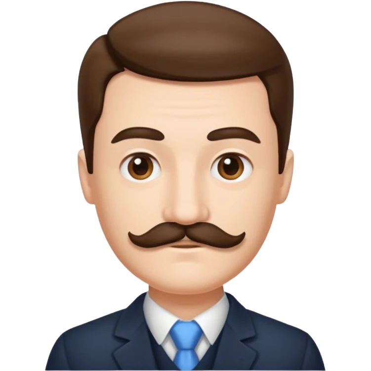 A person with a square mustache and a side part  emoji