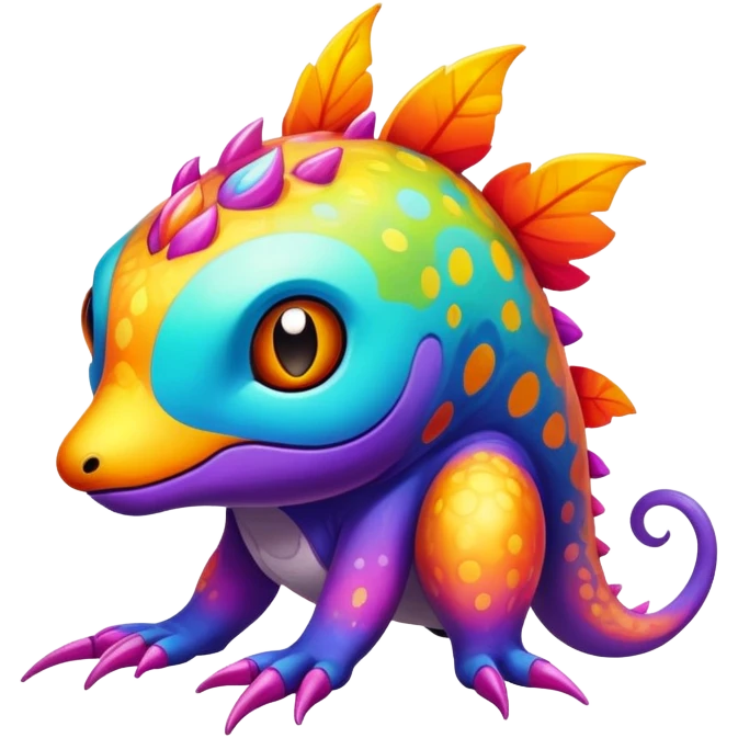 colorful vibrant Fakémon-creature with random markings emoji
