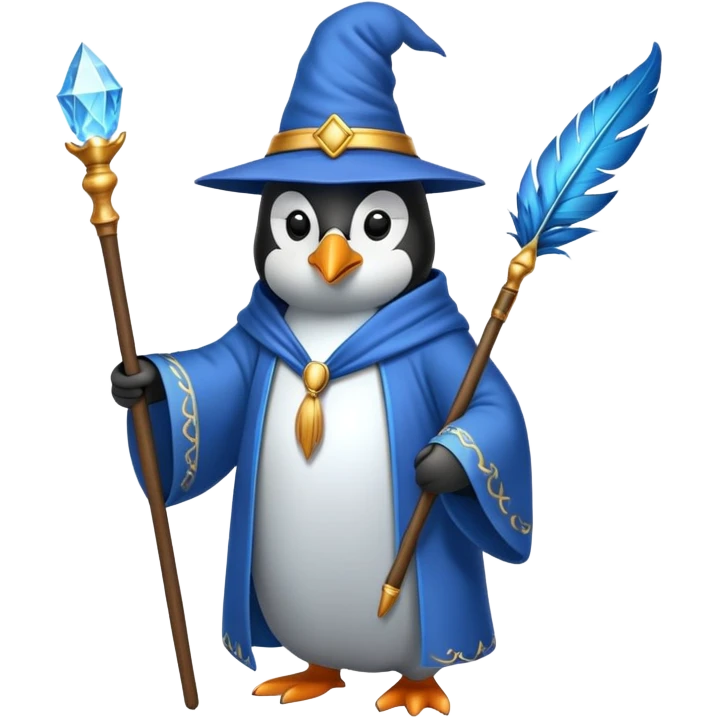 Penguin Wizard emoji