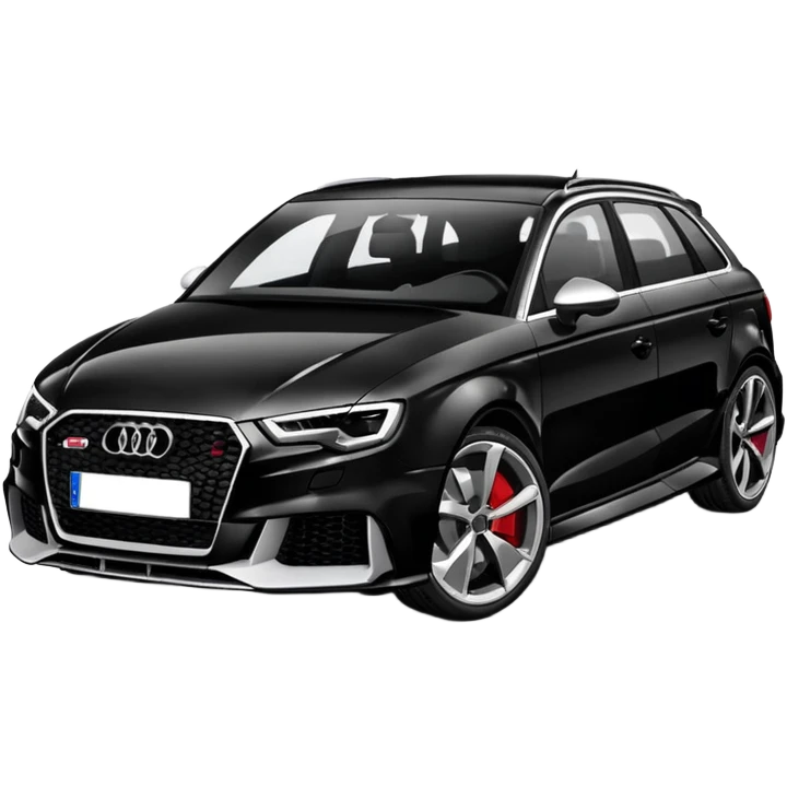 An Audi RS3 Sportback Black  emoji