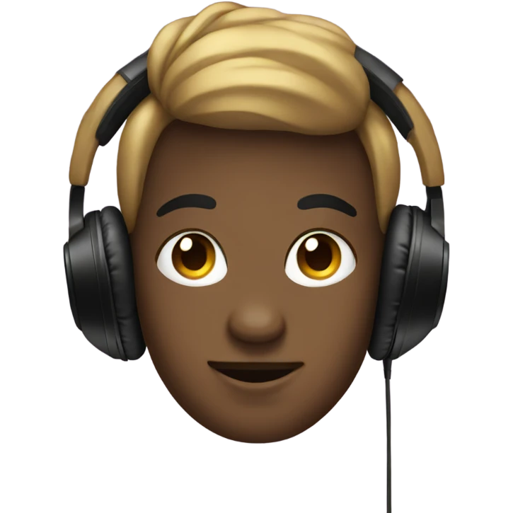 black headphones with bows emoji