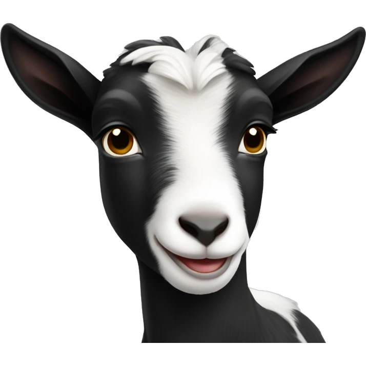 black and white baby goat  emoji