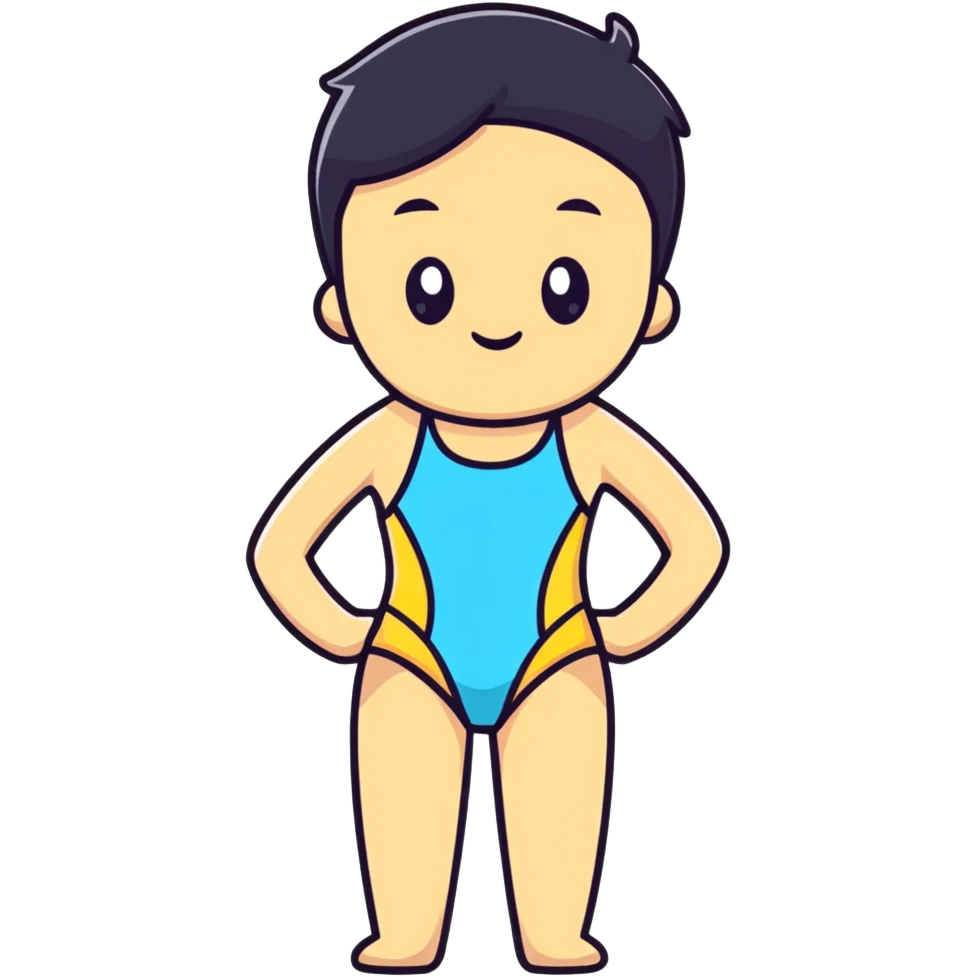 cartoon character in swimsuit emoji