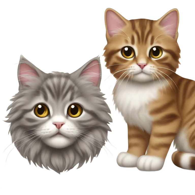peonies with long haired brown grey tabby kitten  emoji