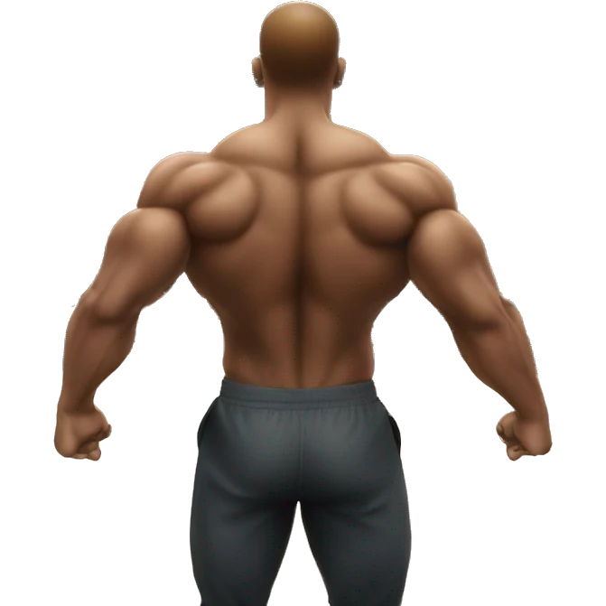 Man doing a muscle up in front of a crowd emoji