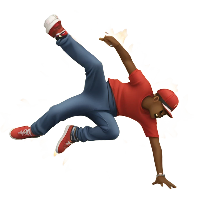 Breakdancer doing a flare  emoji