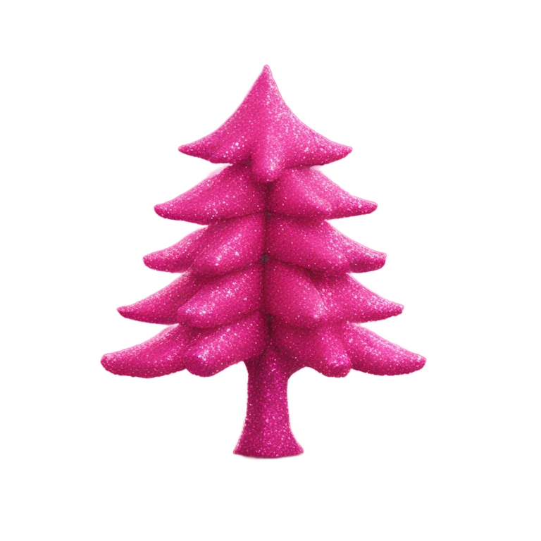 Hot pink glitter tree  emoji