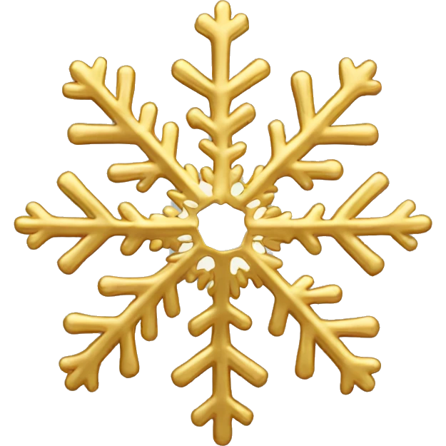 Gold snowflake emoji