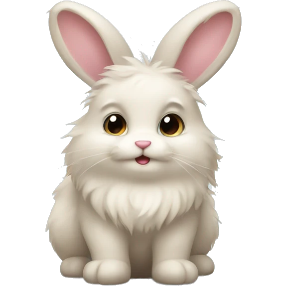 Cute fluffy bunny emoji