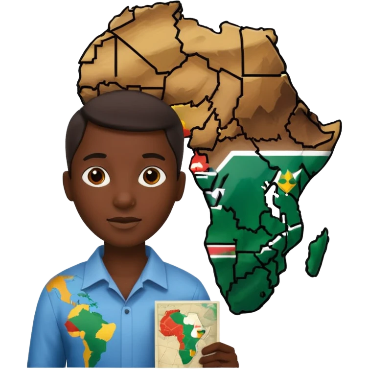 Africa holds in black hands emoji