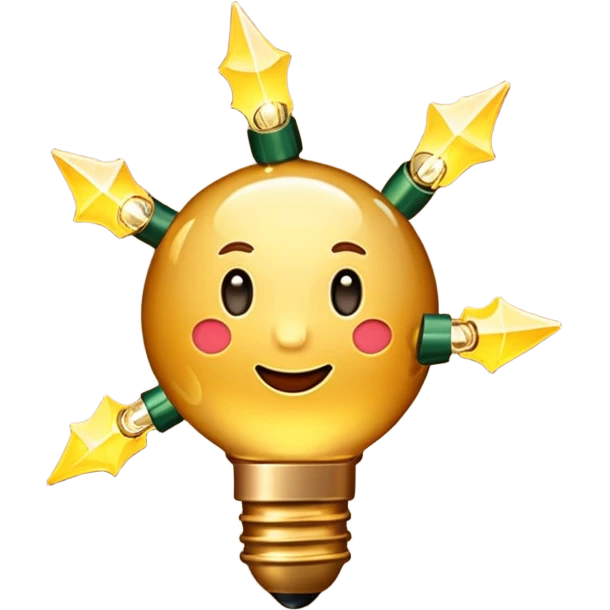 Christmas  gold  lights emoji