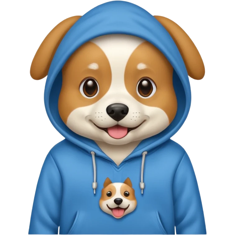Dog wearing a hoodie  emoji