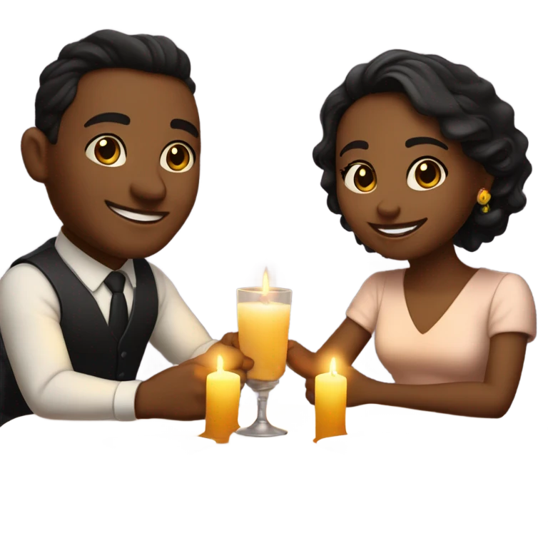 cute couple on date night  emoji