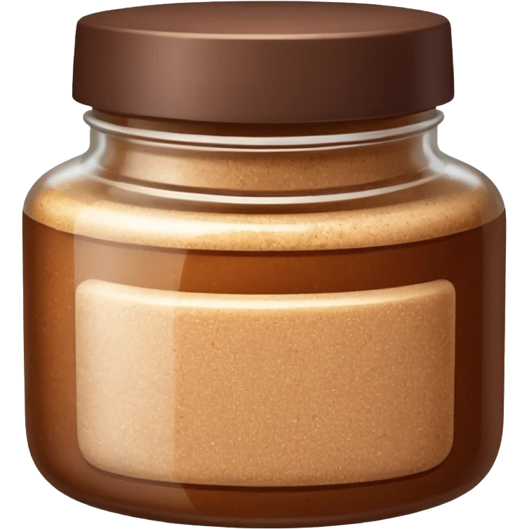 A jar of brown body scrub  emoji