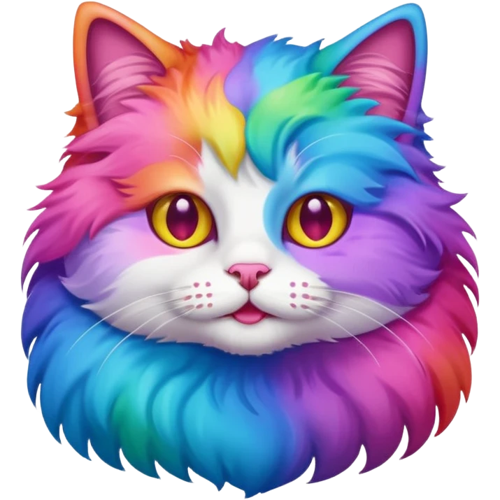 Rainbow cat emoji