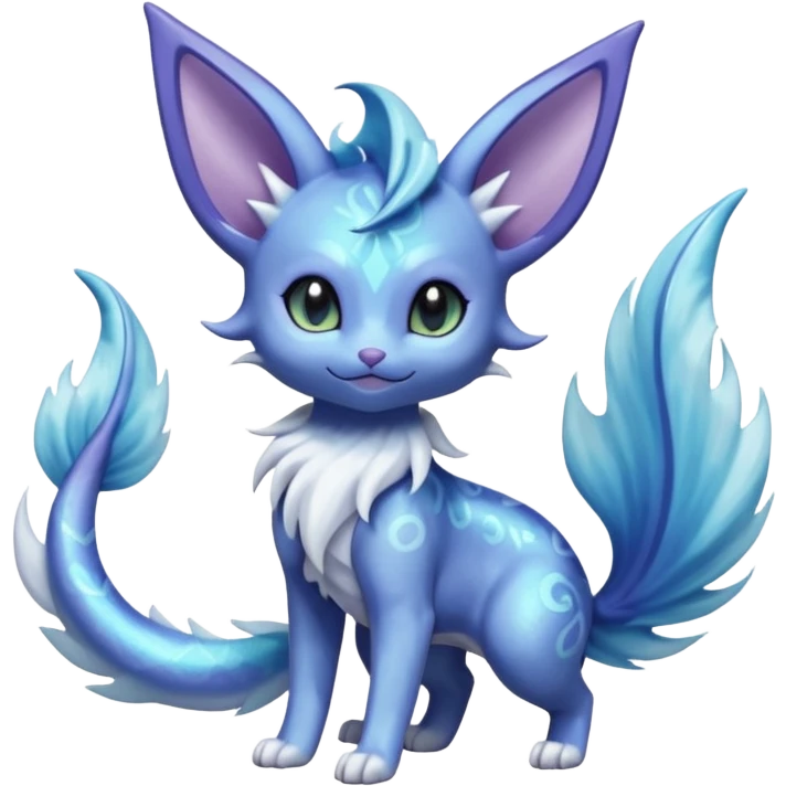 Espeon-Vaporeon-Meowstic-Fakémon-hybrid-creature (full body)  emoji