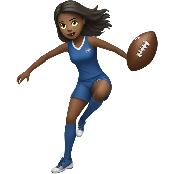 Girl playing football emoji