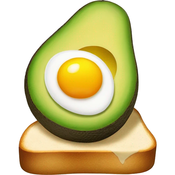 avocado and egg on sourdough  emoji