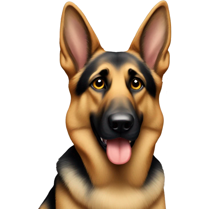 german shepherd with one down ear emoji