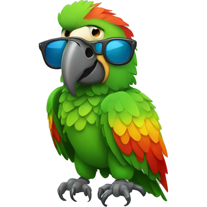 Parrot with sungasses emoji