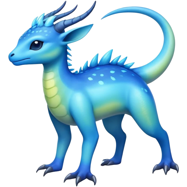Shiny Exotic Colorful Amaura-Aurorus-Fakémon-hybrid-creature (full body)  emoji