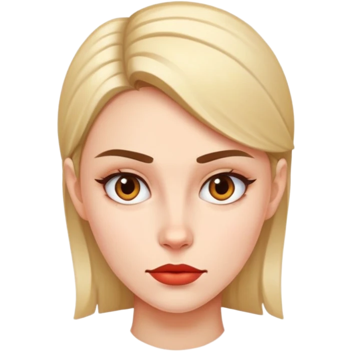 Girl with sharp jawline emoji