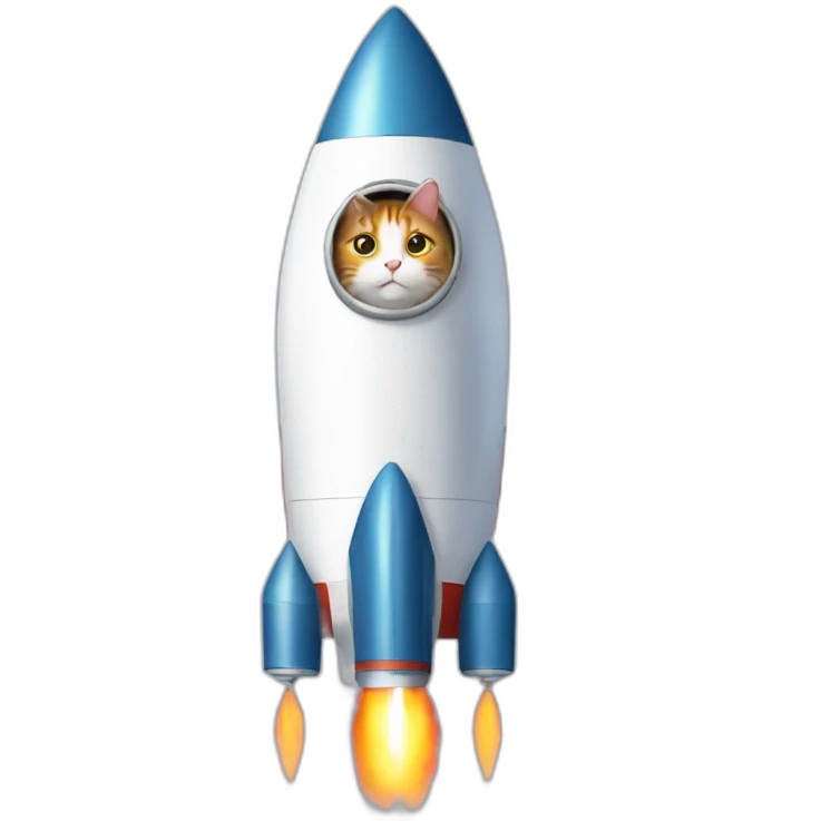 cat in a rocket emoji