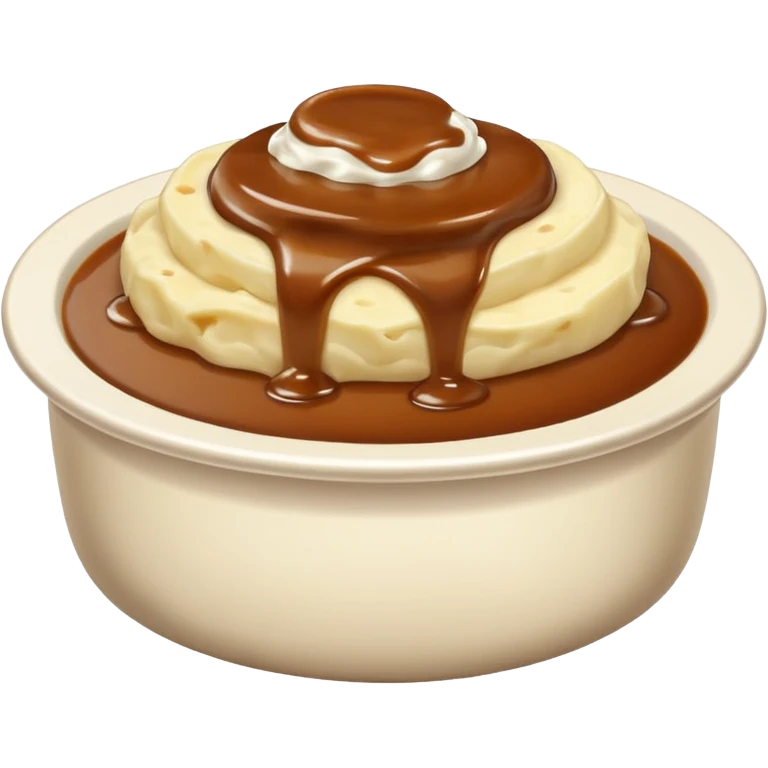 mashed potatoes with gravy emoji