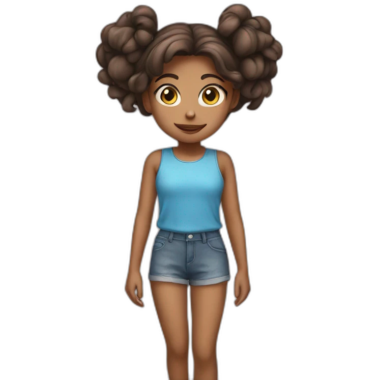Cute girl with a emoji