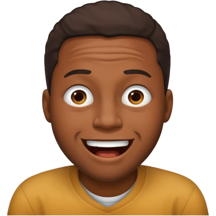 Black man emoji looking upset and laughing at the same time  emoji