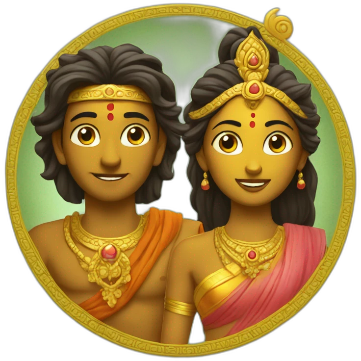 god-rama and sita emoji