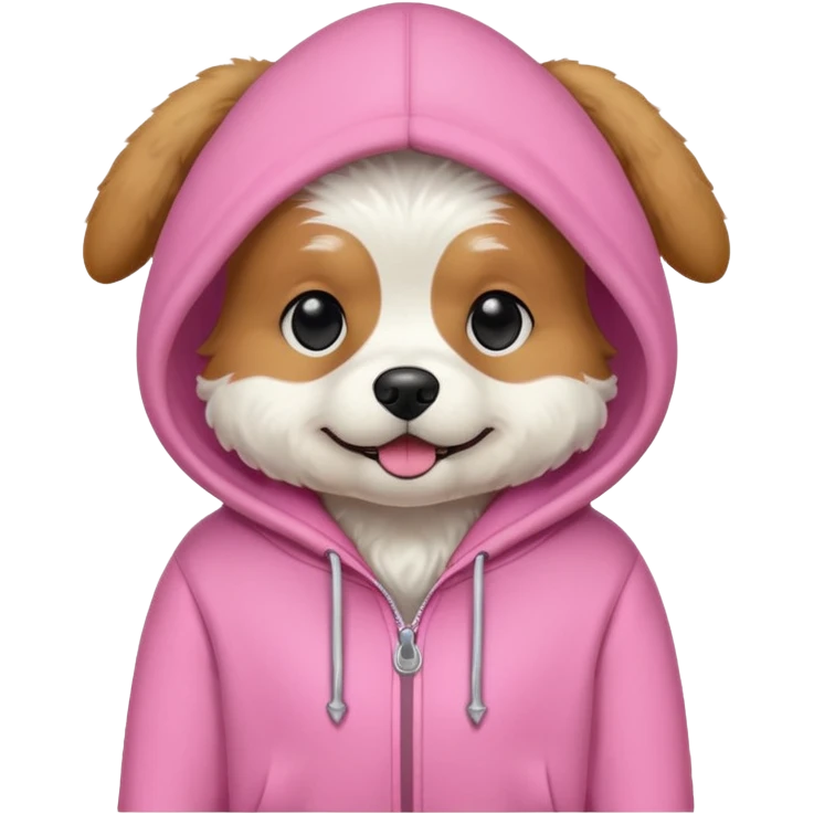 perro con sudadera rosa emoji